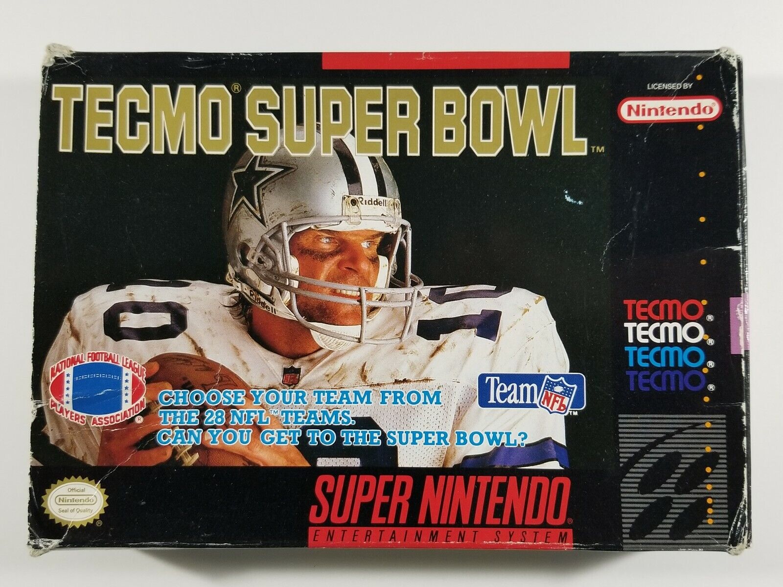 ¤ Tecmo Super Bowl ¤ Original Box Only Super Nintendo SNES Authentic