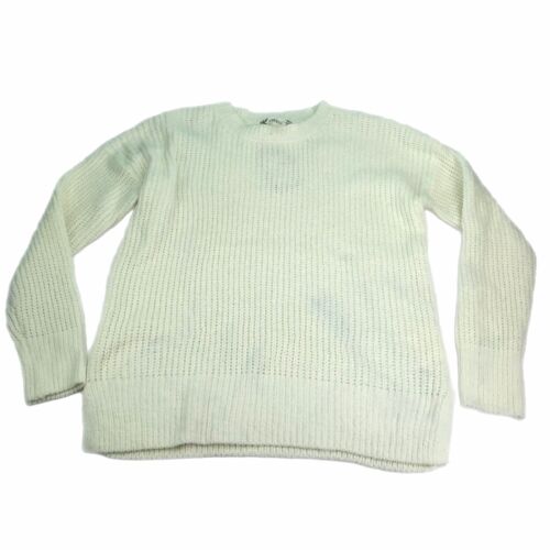 Juniors Womens Knit Sweater Size Small S Winter White Soft Long Sleeve NWT