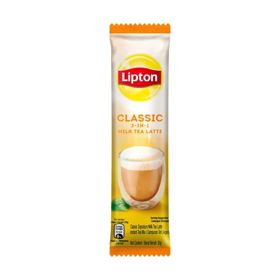 LIPTON 3 en 1 Classic Milk Tea Latte 240 g (12 x 20 g) - HALAL entrega rápida Foto 4 de 4