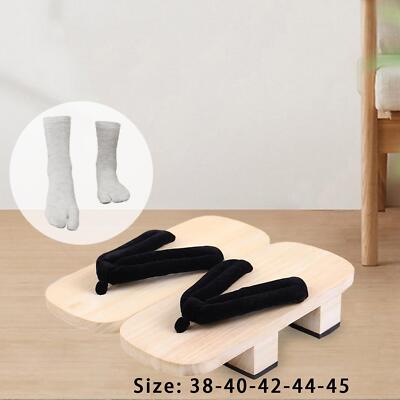 Japanische Holz Clogs rutschfest tragbar mit Tabi Socken Freizeit Komfort