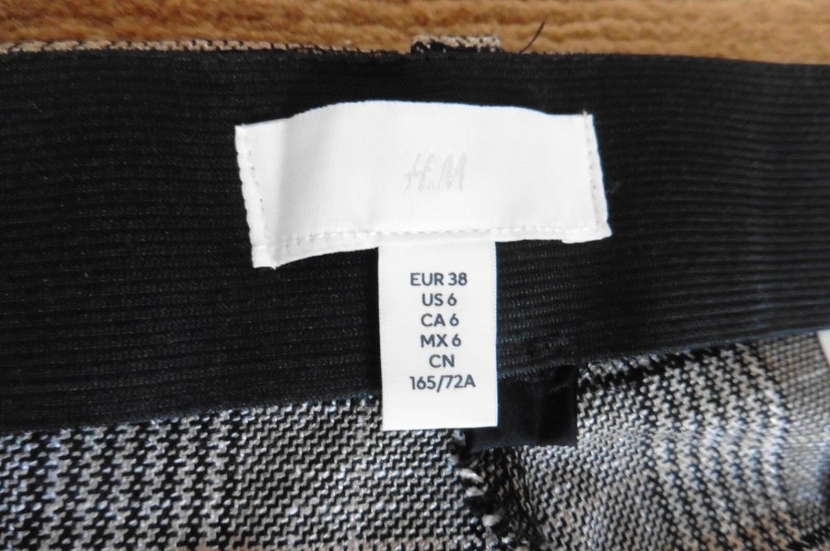 Pantalon H&M Prince De Galles Beige à Carreaux - Taille 10 - Neuf Avec étiquettes