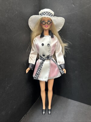 Vintage Mattel Barbie Doll Sweetheart Pink Dress/coat/hat/heels