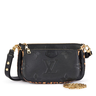 Louis Vuitton Black Monogram/ Brown Leopard Print Leather Multi Pochette, 2021