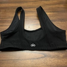 Alo Yoga Bra Women’s Size M Yoga Activewear Workout CrossFit Sports Black Gym