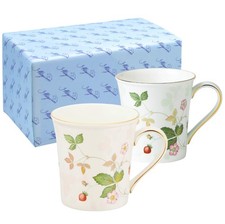 Wedgwood Wild Strawberry Pastel Mug Pair Pink/Green aW1053405