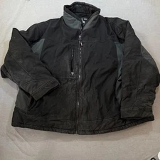 Refrigiwear Mens Black Full Zip Jacket Outdoor Work Casual Outerwear 4XL