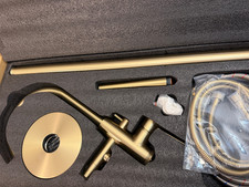 Elegant Lighting FAT-8001BGD Steven Floor Mounted Clawfoot Tub Filler w/Diverter