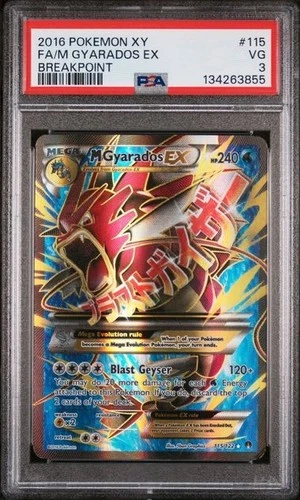 Pokemon Cards -  M Gyarados EX 115/122 - Breakpoint XY - PSA 3