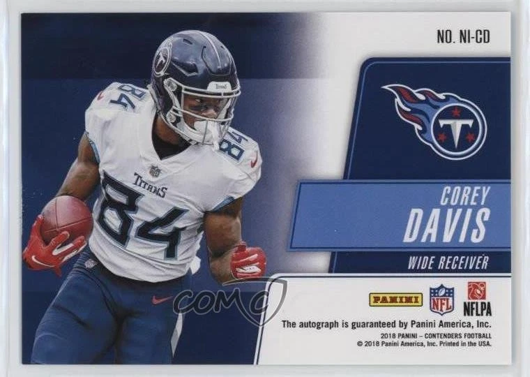 2018 Panini Contenders NFL Ink /49 Corey Davis #NI-CD Auto - Image 2 of 2