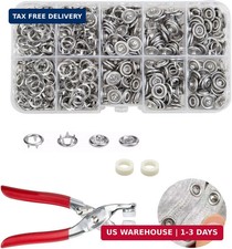 100 Sets Metal Snaps Buttons with Fastener Pliers Press Tool Kit Perfect for DIY
