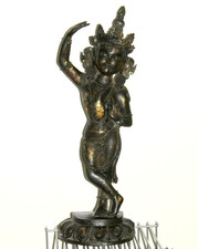 Antiker BUDDHA  aus Bronze oder Messing 58 cm - 4,7 kg signiert - Bodhisattvas