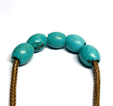 5 Pcs. Blue Turquoise Gemstone Large Hole Beads 13x12mm European Bracelets Beads