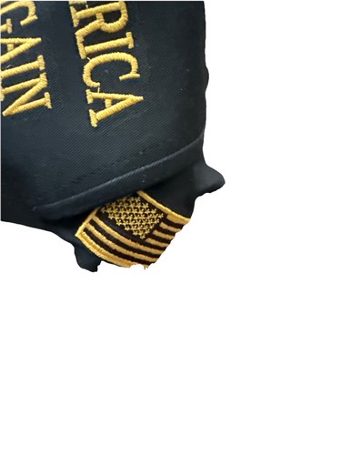 MAKE AMERICA GREAT AGAIN HAT Trump Inspired Cap Adjustable Black Gold - Picture 3 of 5