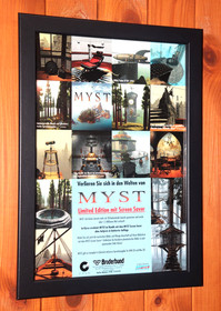 1995 Myst PS1 3DO Saturn Atari Jaguar Vintage Rare Small Poster Ad Page Framed