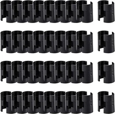 72 Pcs Wire Shelf Clips for 1" Post - 36 Pairs of 1 in Dia - 72 Pack, Black 