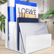 2PCS Acrylic File Organizer for Desk, 4 Section Acrylic Desk Organizer and , ...