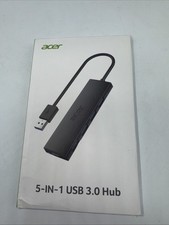 Acer 5-in-1 USB 3.0 Hub 4 Ports  USB-A  Powered Type-C Port Adapter ODK350-i