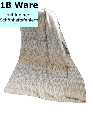 Biederlack Wohndecke 150x200 cm Kuscheldecke Sofadecke Baumwolle ZickZack 1b