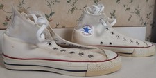 Vintage Converse Chuck Taylor All Star USA Sz 7 White High Tops 1990s