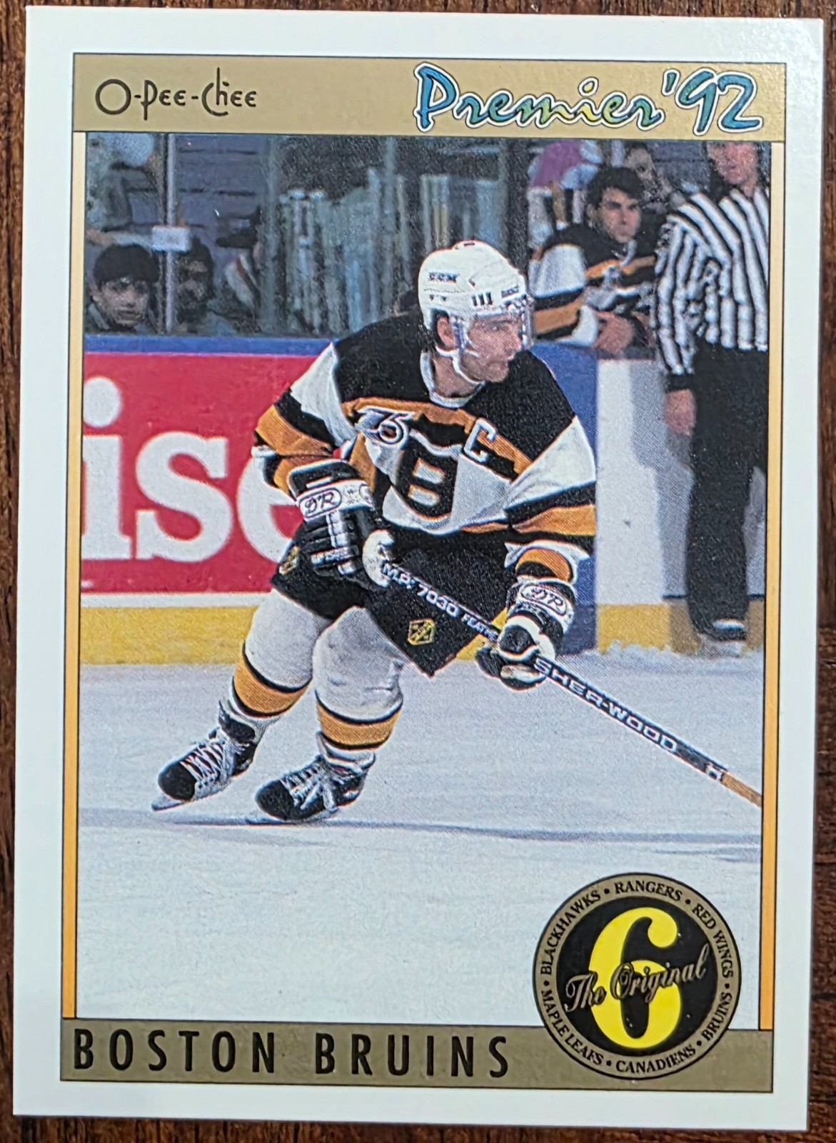 1991-92 O-PEE-CHEE PREMIER RAY BOURQUE BOSTON BRUINS TEAM CARD #192 NM/MT