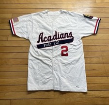 Vintage 60s/70s American Legion Baseball Jersey Acadians Post 207 Size M