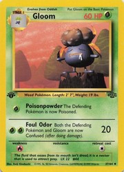 Gloom 37/64 1st Edition Uncommon Jungle Pokemon