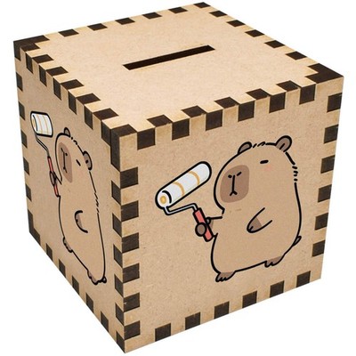 Spardose / Sparschwein 'Capybara mit Farbroller' (MB00122274)