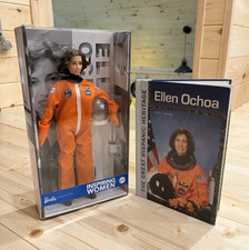 Barbie Inspiring Women Ellen Ochoa 12 in Collector Doll w/ NASA Suit & Helmet 