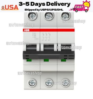 1PC New ABB Micro circuit breaker S203-C80 3P 80A #LL