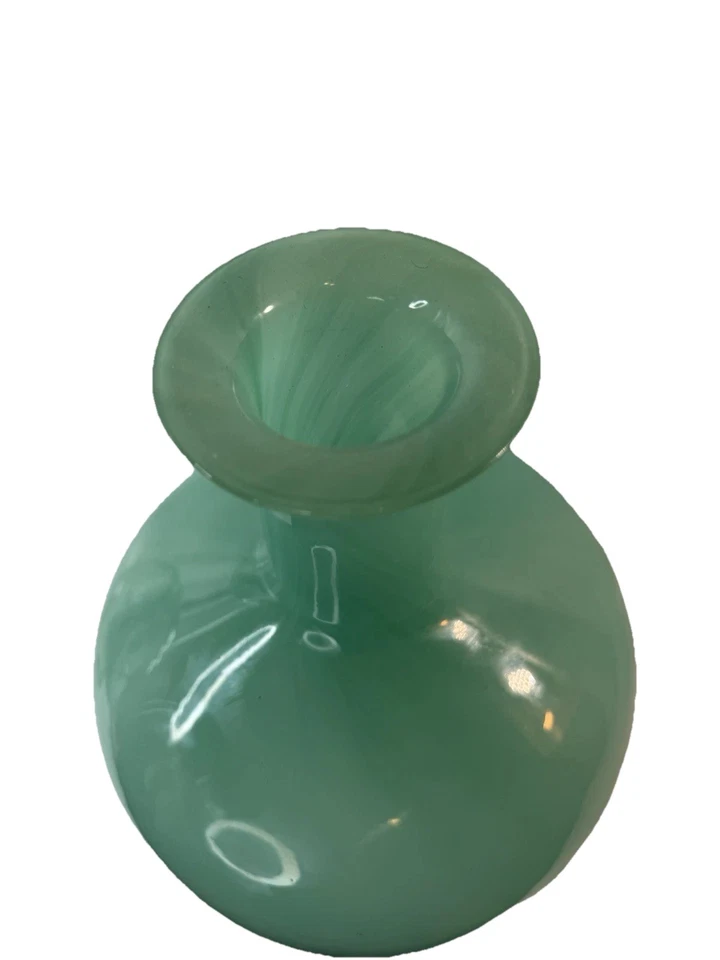 Uttermost Green Blue Glass Vase~ Beautiful Classic Modern Boho - Image 3 of 4