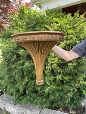 Vintage Very Large Beautiful Corbel Sconce Gilt Golden Wall Shelf
