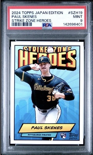 2024 Topps Baseball Japan Edition Strike Zone Heroes #SZH19 Paul Skenes RC PSA 9