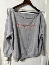 Goodie Two Sleeves Graphic Sweatshirt in Gray Large