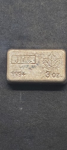 JMC Johnson Matthey Vintage Pour 3 T-oz .999. 250 minted