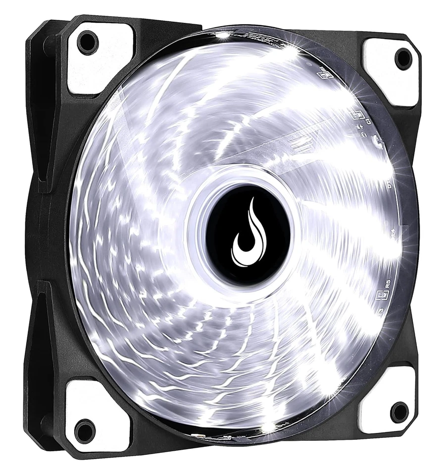 Computer Case Fan 120mm - Rise Mode USA - Gamer - Wind - White - LED