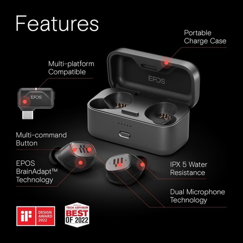 EPOS GTW 270 Kabellose In-Ear-Kopfhörer - Schwarz (1000230) - Bild 2 von 3