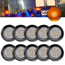 Wodvyss 10PCS 2.5" Inch Amber Round Trailer Led Side Marker Clearance Lights ...