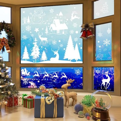 Tanlaby Autocollants Fenêtre De Noël, Sapin De Noel Autocollants