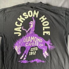 Diamond Cross Ranch Shirt Men’s XL Jackson Hole Cowboy Marlboro Style  Black