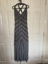 BNWT Ben de LISI Hand Embellished Fully Lined Long Evening Dress Size UK 12