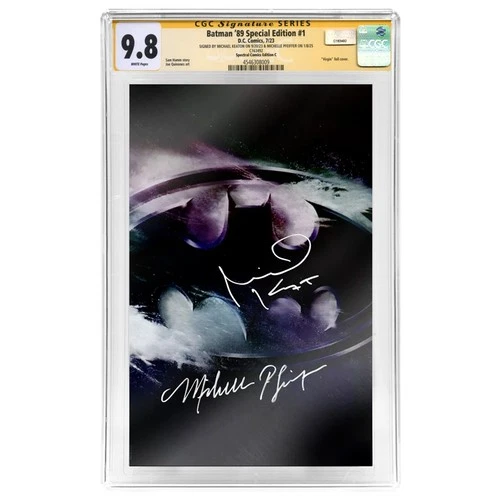Michael Keaton, Michelle Pfeiffer Autographed 2023 Batman '89 Variant CGC SS 9.8
