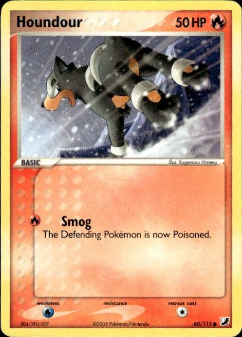 Vintage Wotc Pokemon Houndour Unseen Forces 60/115 Light Play LP