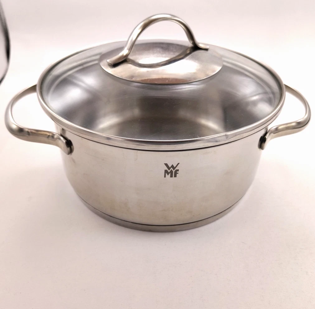 Transtherm WMF Stainless Steel 18/10 2qt Pot w/ Lid Induction JD06k 8.5in