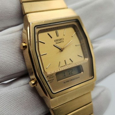 Seiko Men's Vintage Gold Tone Ana-Digi Quartz Watch H601-5400