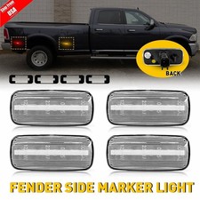 4x Amberred Led Fender Side Marker Lights For 03-09 Dodge Ram 2500 3500 Dually