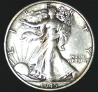 1945-S--- US Walking Liberty Silver Half 50c Extra Fine+ /AU