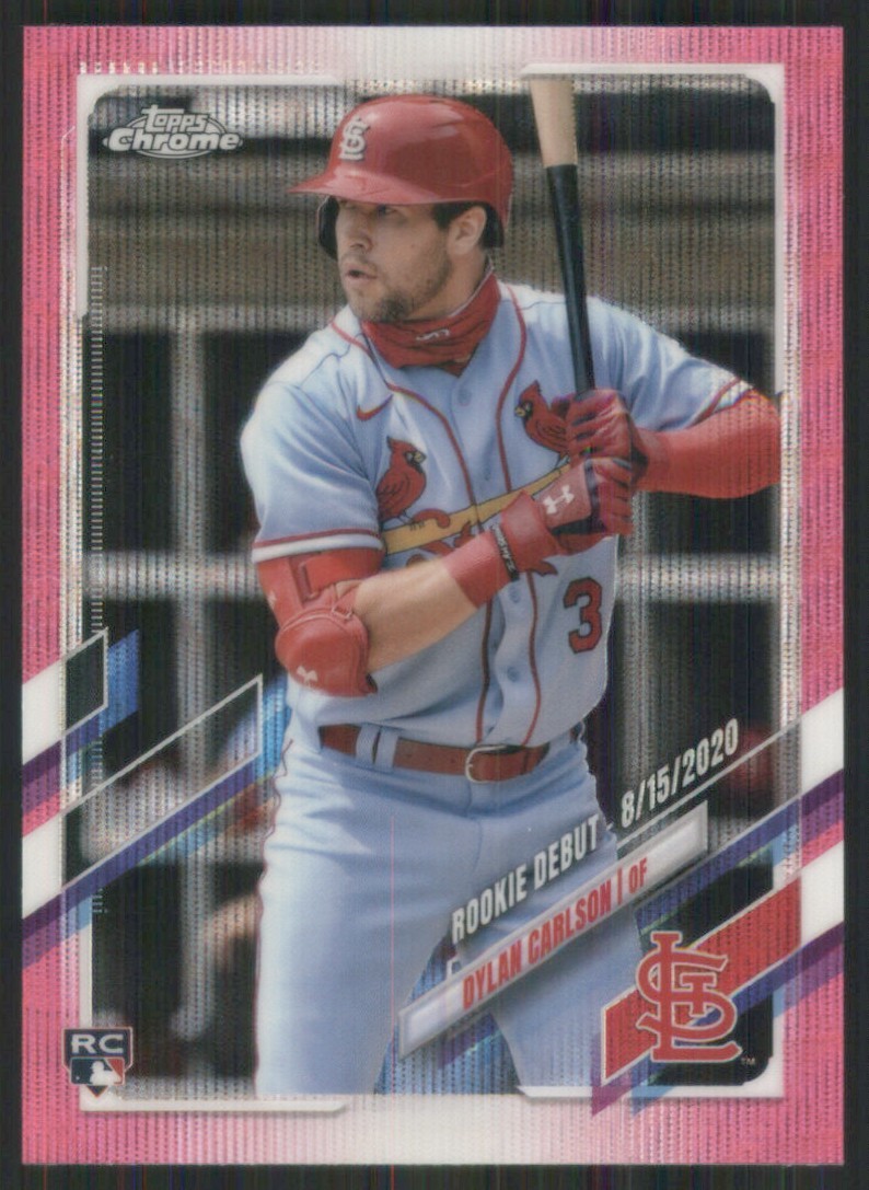 2021 Topps Chrome Update Pink Wave Refractors #USC54 Dylan Carlson RD  TW192