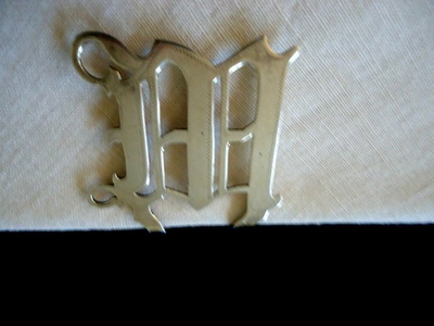 #ad #ad RARE: NAPKIN CLIP WHITING STERLING “ W” Or “M” LARGE 2 x 1 3 4quot; $165.00
