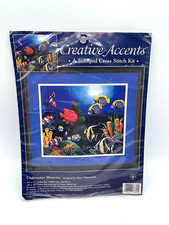 Cross Stitch Kit Fish in the Ocean Scene 7880 Counted Creative Accents NEW
