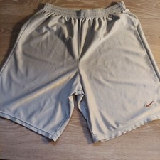 Vintage Y2K Nike Athletic Shorts, Silver, Size Medium, Baggy, Made in USA